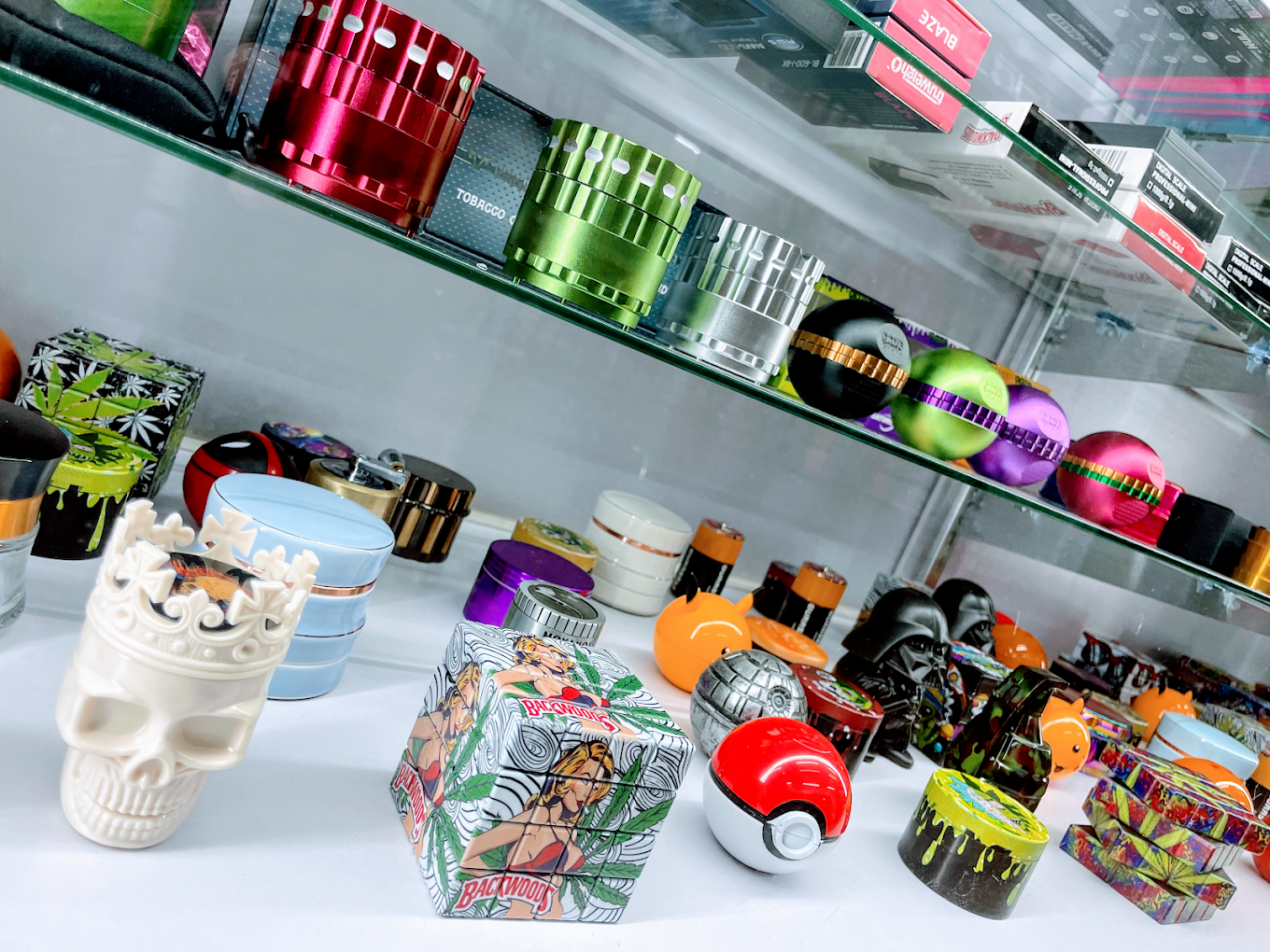 Unique novelty grinders and accessories at Cloud Factory Smoke and Vape